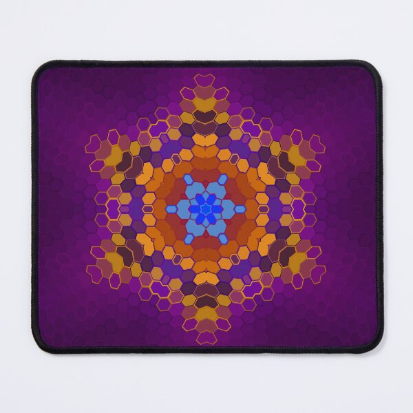 Item preview, Hex Mandala Purple Orange and Blue designed and sold by WormholeOrbital.