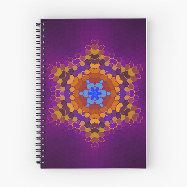 Item preview, Hex Mandala Purple Orange and Blue designed and sold by WormholeOrbital.
