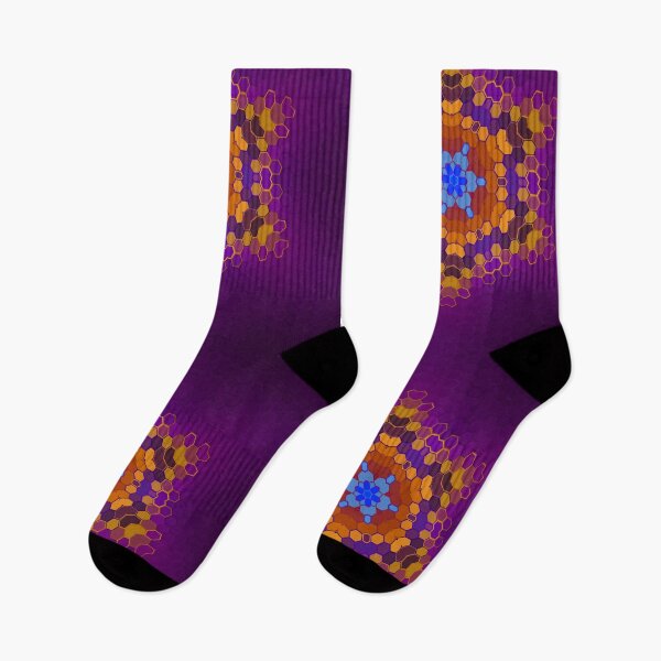 Item preview, Hex Mandala Purple Orange and Blue designed and sold by WormholeOrbital.