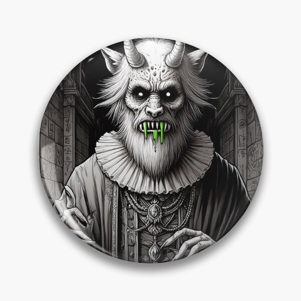 Item preview, Eldritch dark Lord of dread Dagon cult Cthulhu follower of Darkmere staring at you with his eyes of the void designed and sold by Vintage Designs +.