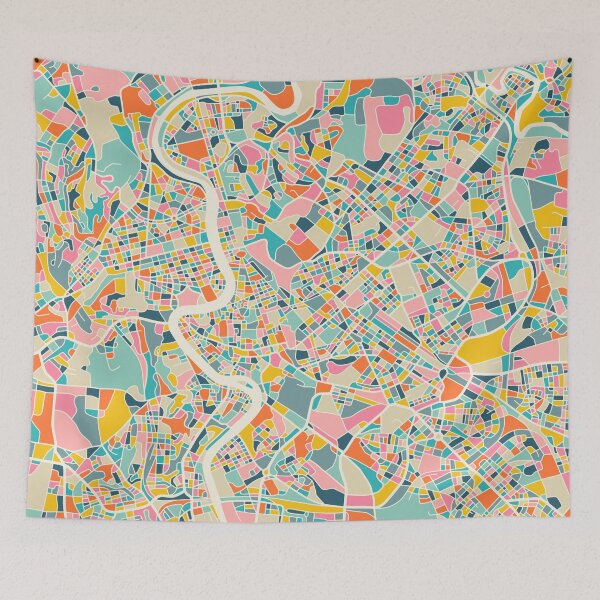Item preview, ROME CITY STREET MAP designed and sold by JazzberryBlue.