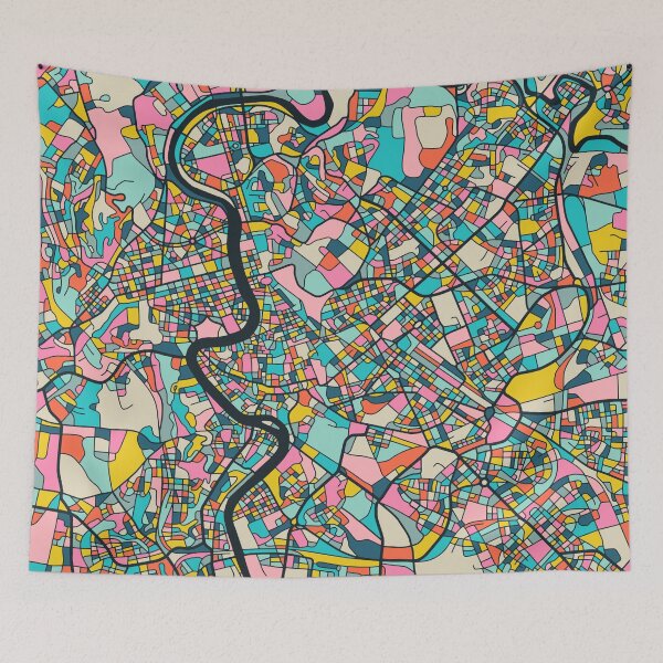 Item preview, ROME CITY STREET MAP designed and sold by JazzberryBlue.