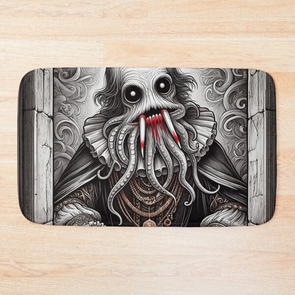 Item preview, Eldritch dark Lord of dread Dagon cult Cthulhu follower of Darkmere staring at you with his eyes of the void designed and sold by Vintage Designs +.