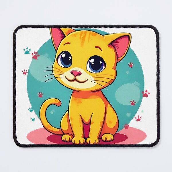 Item preview, Cute orange kitten with bright blue eyes - Happy Kitty designed and sold by Ayutthaya Vibes.