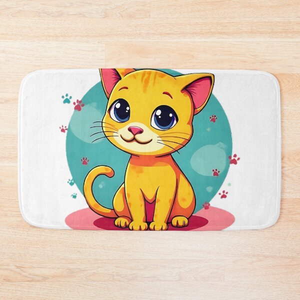 Item preview, Cute orange kitten with bright blue eyes - Happy Kitty designed and sold by Ayutthaya Vibes.
