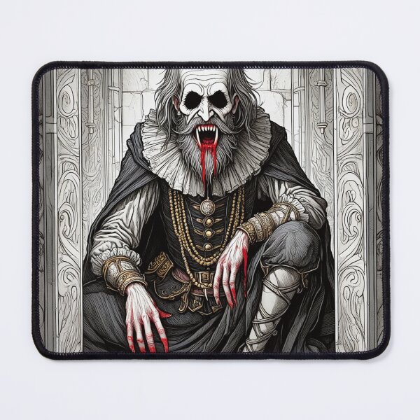 Item preview, Eldritch dark Lord of dread Dagon cult Cthulhu follower of Darkmere staring at you with his eyes of the void designed and sold by Vintage Designs +.