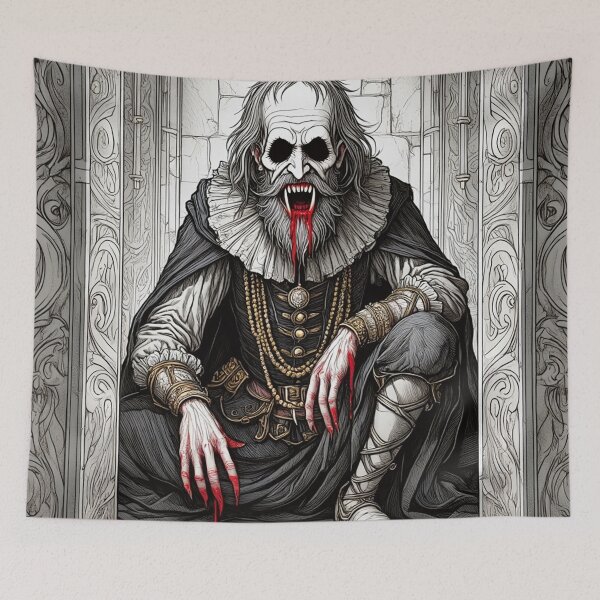Item preview, Eldritch dark Lord of dread Dagon cult Cthulhu follower of Darkmere staring at you with his eyes of the void designed and sold by Vintage Designs +.