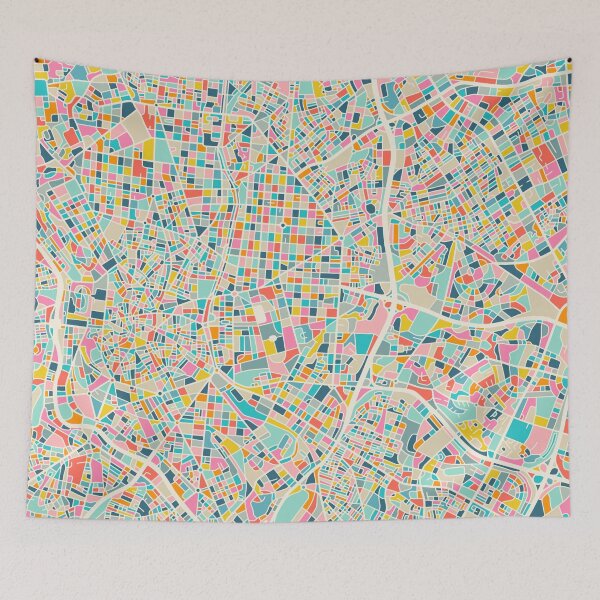 Item preview, MADRID CITY STREET MAP designed and sold by JazzberryBlue.