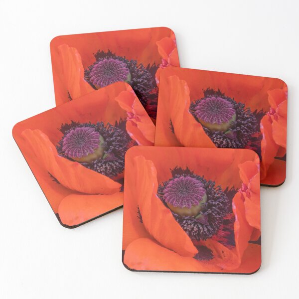 Item preview, Gorgeous Red Orange Poppy, Papaver Rhoeas designed and sold by LINDA MCKUSICK.