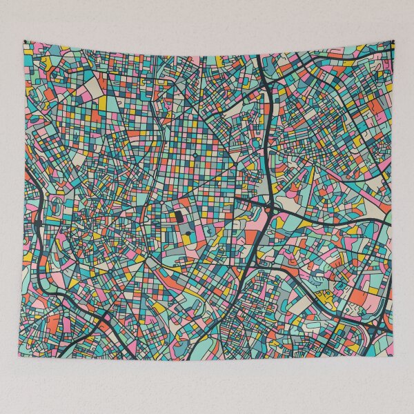 Item preview, MADRID CITY STREET MAP designed and sold by JazzberryBlue.