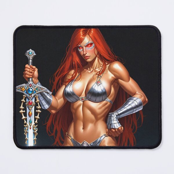 Item preview, Medieval Fantasy Swords woman warrior classic elegant fantasy illustration art designed and sold by Vintage Designs +.