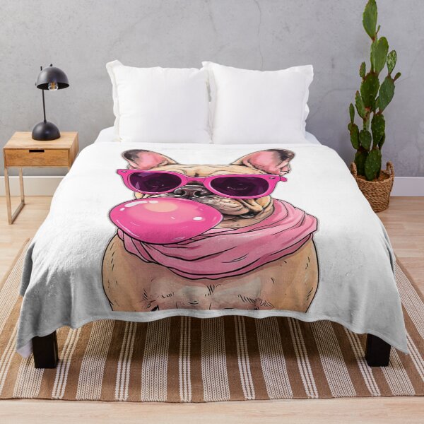 Item preview, Trendy French Bulldog Bubblegum Pink Glasses designed and sold by JerdbordinShop.