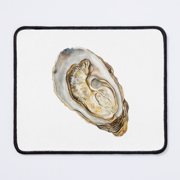 Item preview, Watercolour Oyster Shell Art – Coastal Nautical Nature Illustration designed and sold by Art of Ngu.