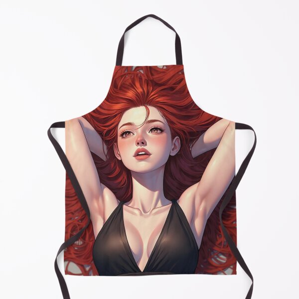 Item preview, Reclining Redhead girl illustration art designed and sold by Vintage Designs +.