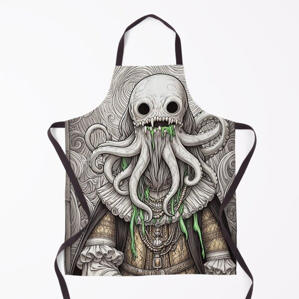 Item preview, Eldritch dark Lord of dread Dagon cult Cthulhu follower of Darkmere staring at you with his eyes of the void designed and sold by Vintage Designs +.