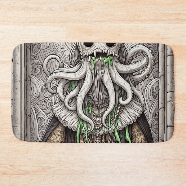 Item preview, Eldritch dark Lord of dread Dagon cult Cthulhu follower of Darkmere staring at you with his eyes of the void designed and sold by Vintage Designs +.