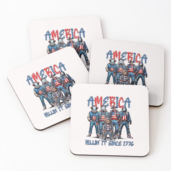 Item preview, America Killin' It Since 1776 Horror Characters 4th Of July designed and sold by Juan Pedro Matta.