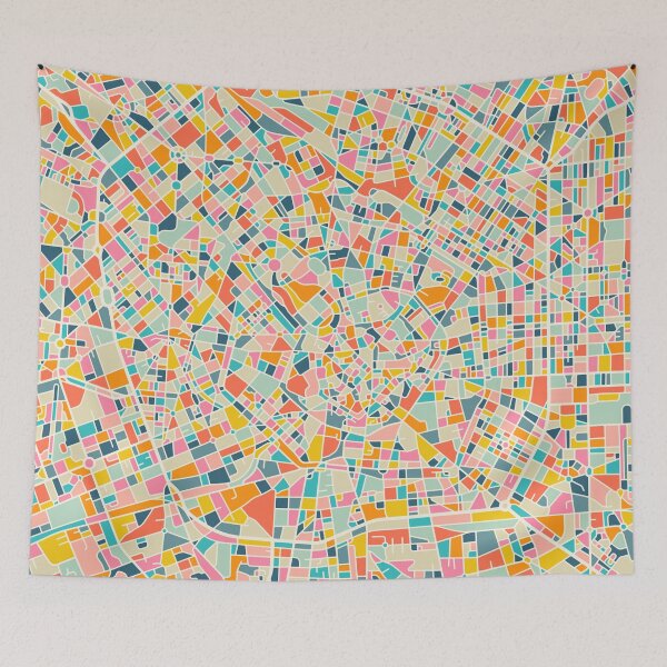 Item preview, MILAN CITY STREET MAP designed and sold by JazzberryBlue.