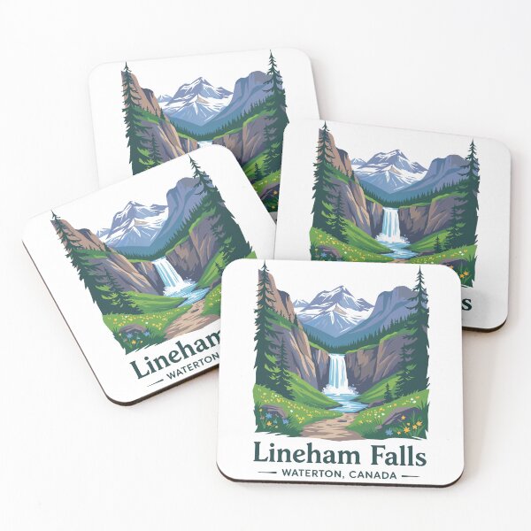 Item preview,  Lineham Falls – Waterfall Escape in Waterton National Park designed and sold by pixelated_echoes.