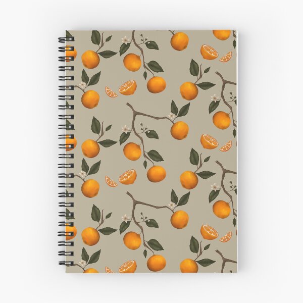 Item preview, Orange Blossoms, Botanical Repeating Design - Warm Grey designed and sold by DanBosDesigns.