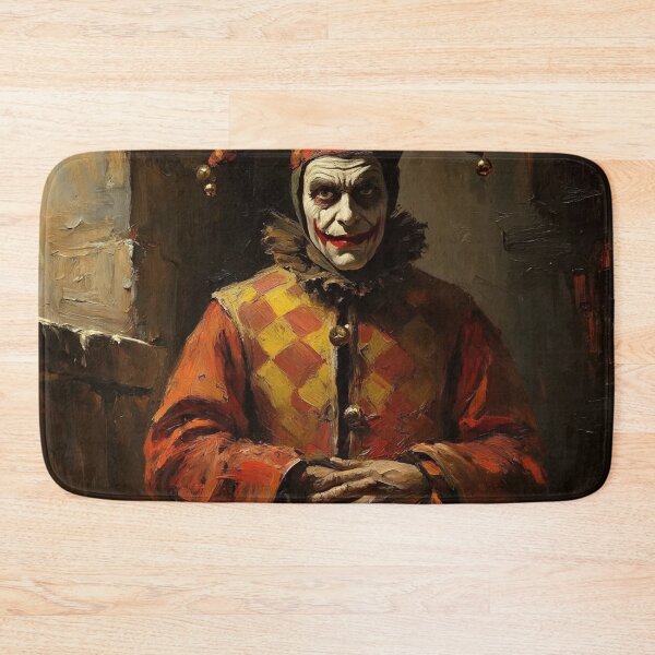 Item preview, Creepy Medieval Court Jester painting designed and sold by Vintage Designs +.