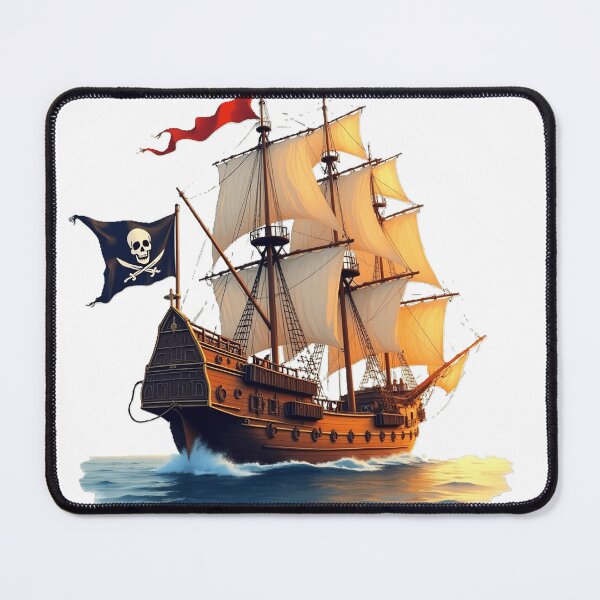 Item preview,  fantastic pirate ship super T-shirts and Stickers  designed and sold by nicnacc.