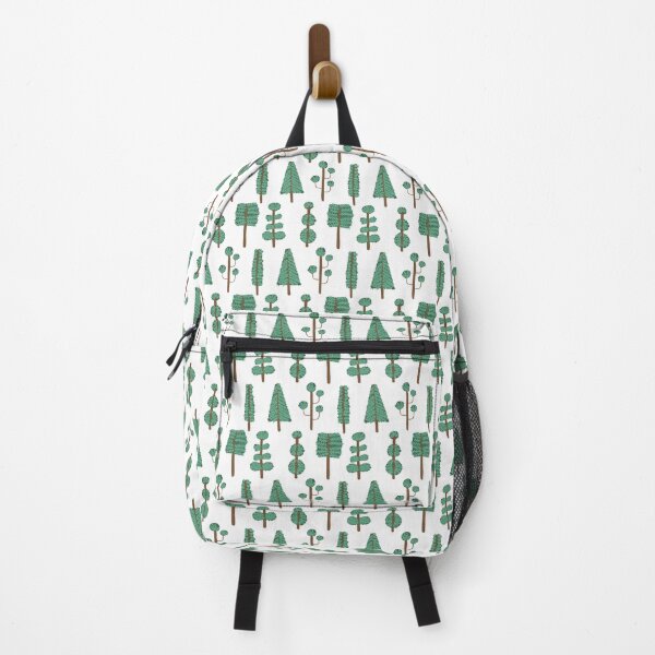 Item preview, Geometric Tree & Shrub Pattern – Abstract Greenery with Pines, Oaks & Shaped Bushes designed and sold by Studio Delulu.