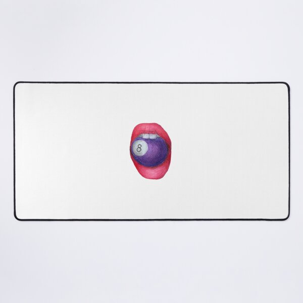 Item preview, Pop Art Lip Bite Purple Pool Ball designed and sold by Bella-Bear.