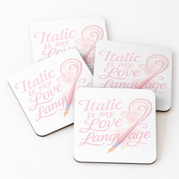 Item preview, Italic Is My Love Language – Romantic Calligraphy Heart Script Design designed and sold by SubtleHobbies.