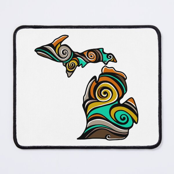Item preview, Vibrant Green Michigan – Nature’s Energy with Gold Highlights designed and sold by Infinite-Charm.
