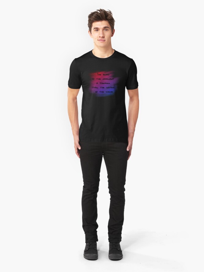 Alternate view of The Blood of the Covenant Slim Fit T-Shirt