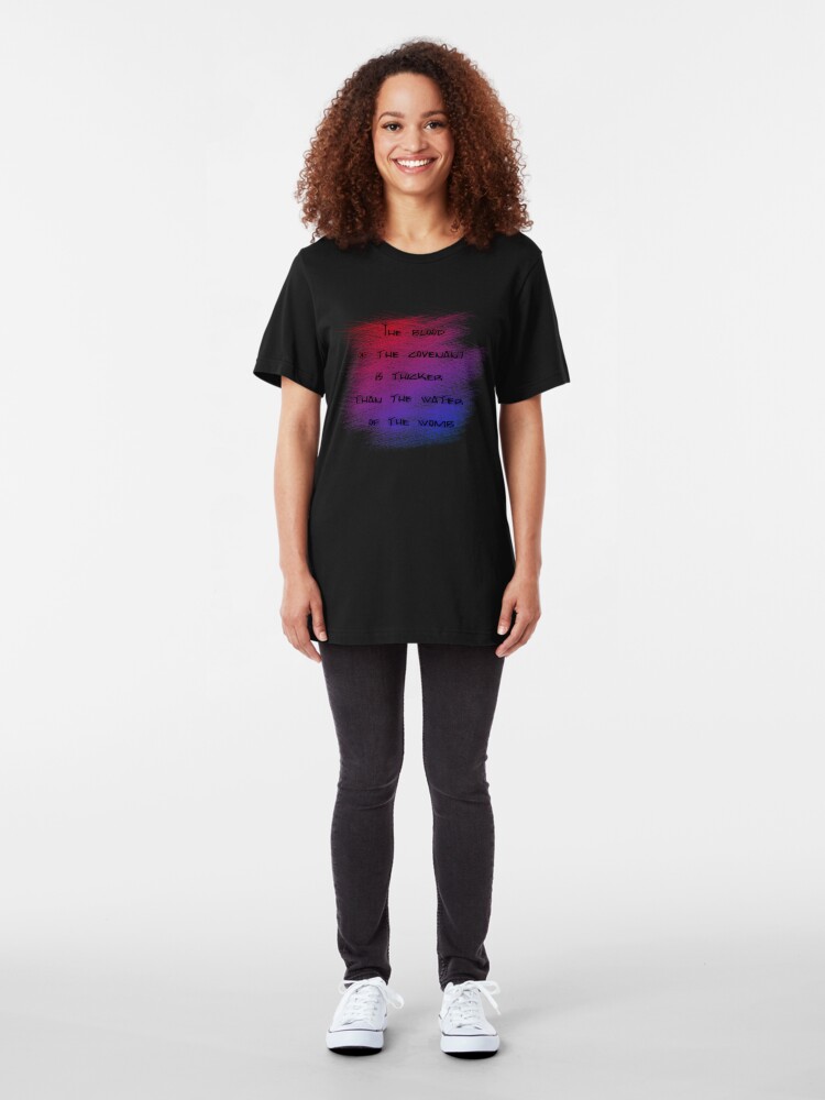 Alternate view of The Blood of the Covenant Slim Fit T-Shirt