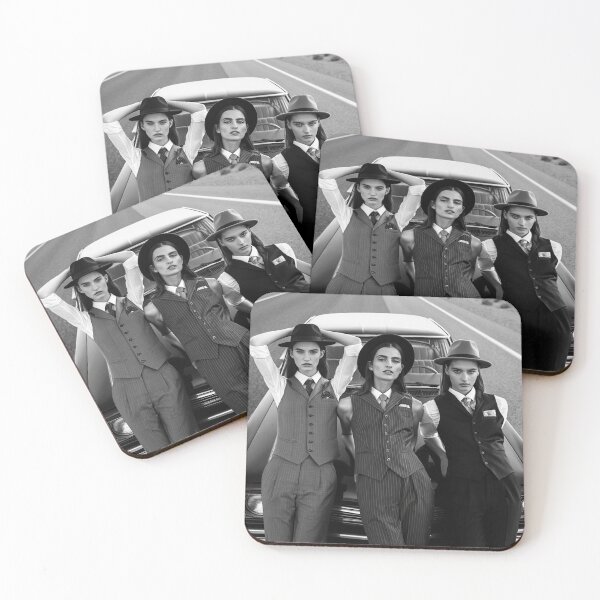 Item preview, Pinup photography 1950s Gangster Girls posing on a old 50's car designed and sold by Vintage Designs +.