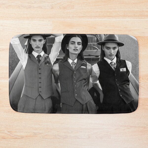 Item preview, Pinup photography 1950s Gangster Girls posing on a old 50's car designed and sold by Vintage Designs +.