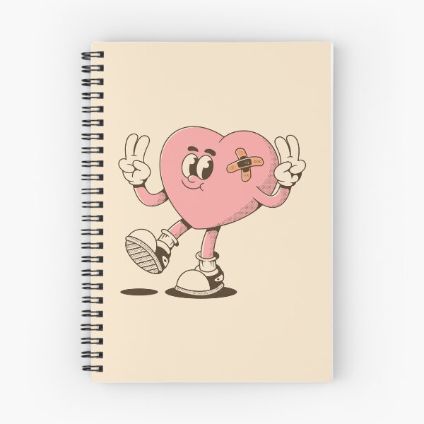Item preview, Cute Walking Heart with Bandage Making Peace Sign designed and sold by adipra.