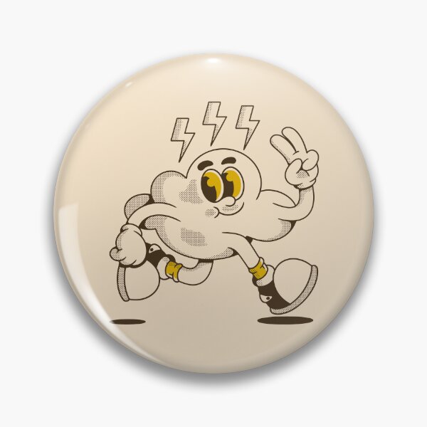 Item preview, Energetic Cloud Character with Lightning and Peace Sign designed and sold by adipra.