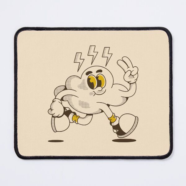 Item preview, Energetic Cloud Character with Lightning and Peace Sign designed and sold by adipra.