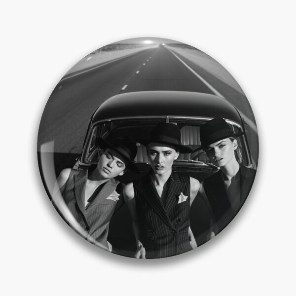 Item preview, Pinup photography 1950s Gangster Girls posing on a old 50's car designed and sold by Vintage Designs +.
