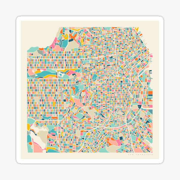 Item preview, SAN FRANCISCO CITY STREET MAP designed and sold by JazzberryBlue.