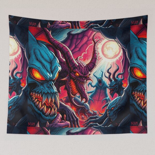 Item preview, The Denizen Demons of Hell a Hellscape cool design designed and sold by Vintage Designs +.