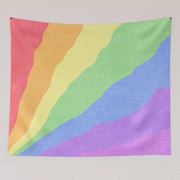 Item preview, Wavy Rainbow Stripes designed and sold by QuestingPixel.