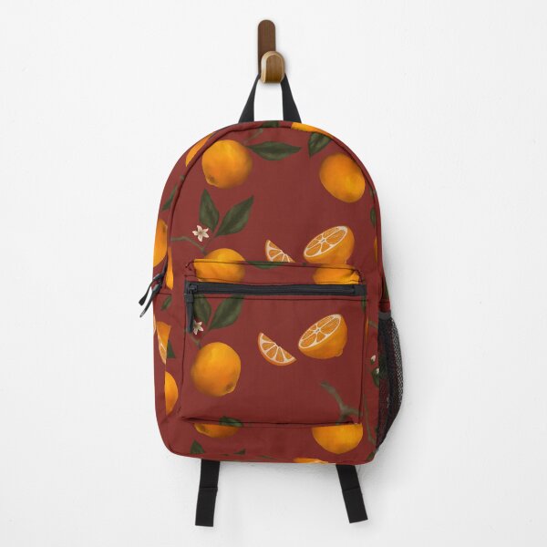 Item preview, Orange Blossoms, Botanical Repeating Design - Deep Red designed and sold by DanBosDesigns.