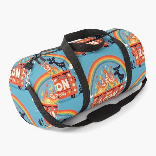 Item preview, Moose Fiery "LOON" Orange Dumpster - Scandinavian Folk Art by heidiannemorris © designed and sold by FOLK ART FUSION by heidiannemorris.