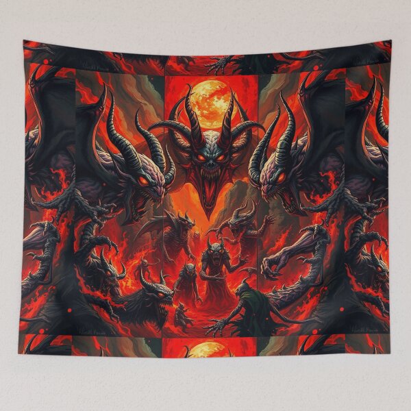 Item preview,  The Denizen Demons of Hell a Hellscape cool design designed and sold by Vintage Designs +.