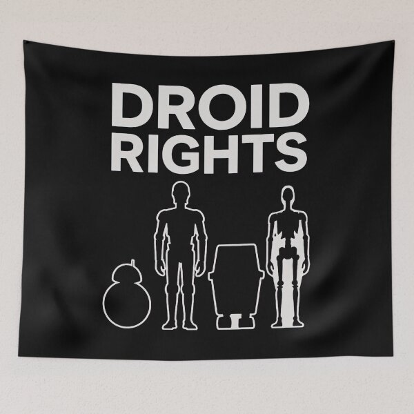 Item preview, Droid Rights Funny Sci-Fi Parody Design designed and sold by Retr0Tshirts.