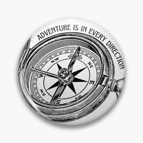 Item preview, "Adventure Is in Every Direction" Compass Sticker – Vintage Travel Aesthetic designed and sold by braeden-michael.