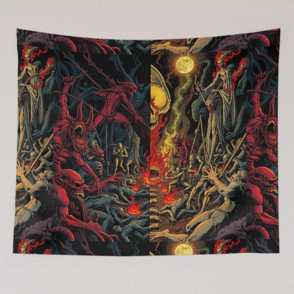 Item preview, The Denizen Demons of Hell a Hellscape cool design designed and sold by Vintage Designs +.