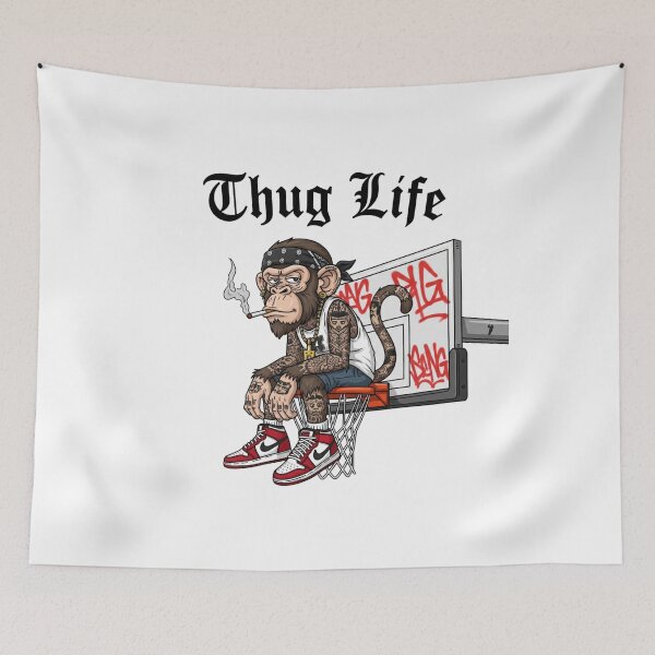 Item preview, Thug, gangster, Chimp, Monkey, funnyfits70, Humor, Funny, retro, vintage, funny quotes, animal humor, designed and sold by FunnyFits70.