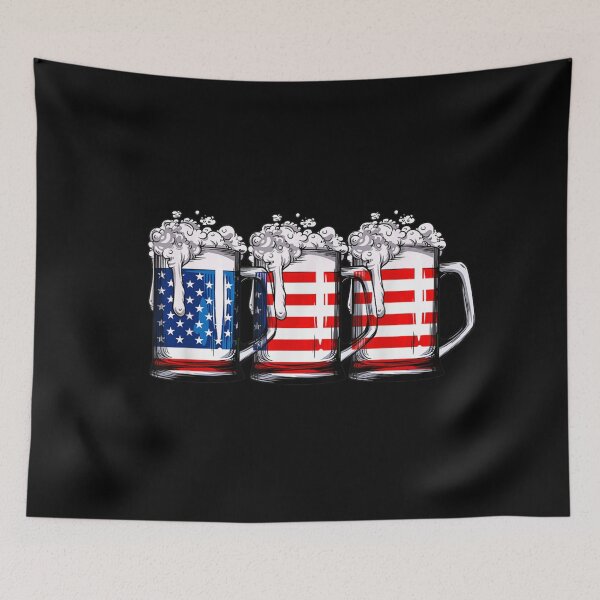 Item preview, Red White and Brew – Patriotic Beer Mugs Design designed and sold by LizzyKeiko.