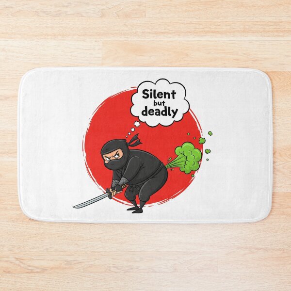 Item preview, Silent but deadly, Fart, Ninja, warrior, funnyfits70, Humor, Funny, retro, vintage, funny quotes, animal humor, designed and sold by FunnyFits70.
